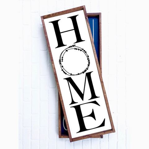 Home with Wreath | 12x36