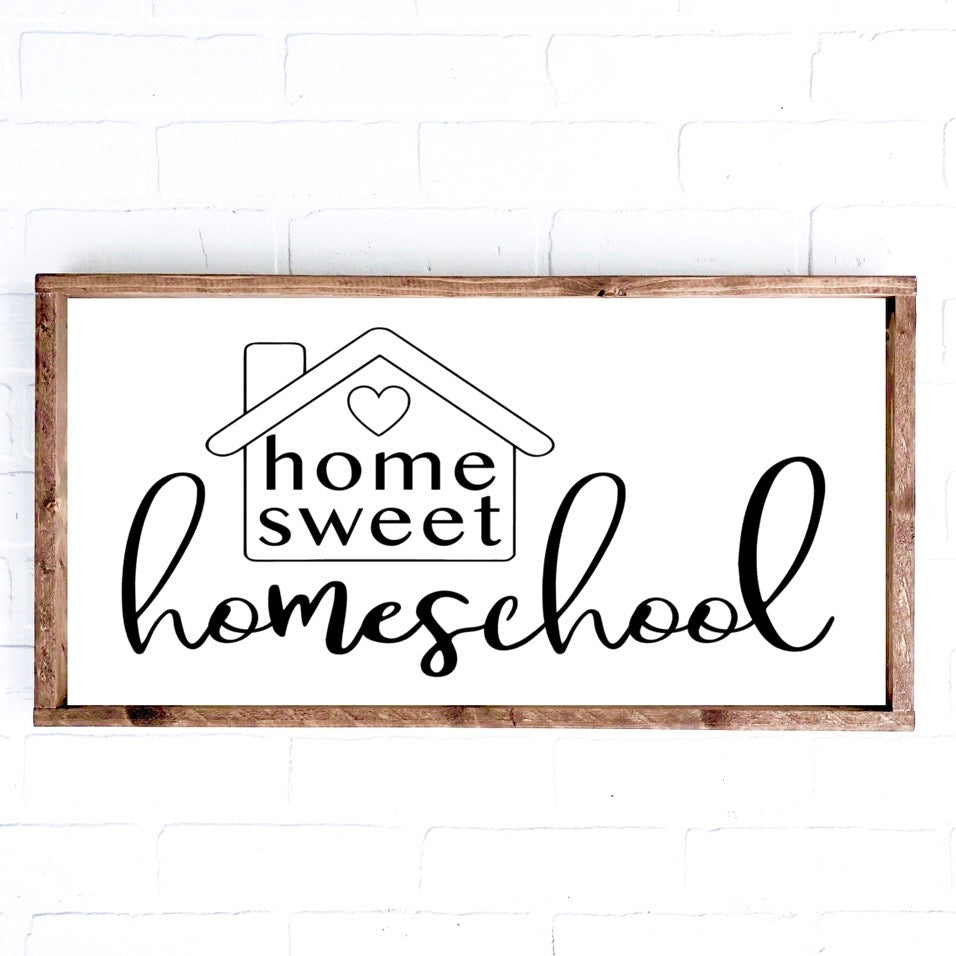 Home Sweet Homeschool | 12x24 – The Rustic Sign Company home-sweet-homeschool-12x24-the-rustic-sign-company