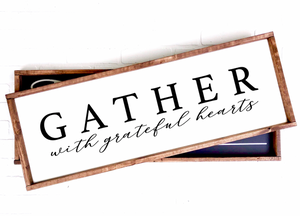 Gather with Grateful Hearts | 12x36