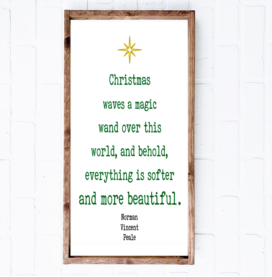 STOCK SALE Christmas Quote | 12x24