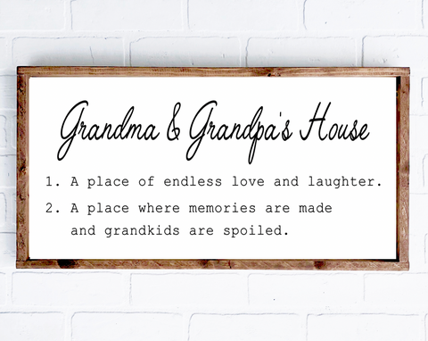 STOCK SALE Grandma and Grandpa's House | 12x24
