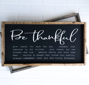 Be Thankful | 12x24 | 24x36