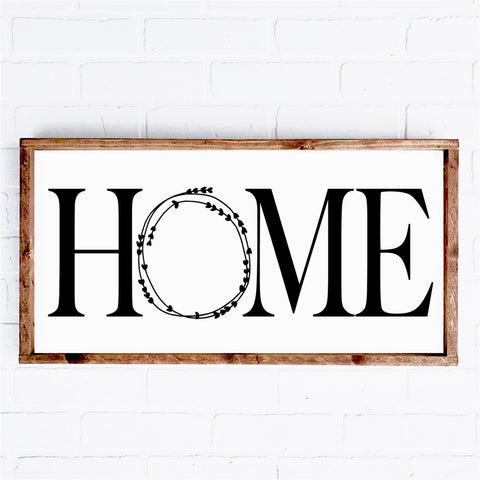 Home with Wreath | 12x24